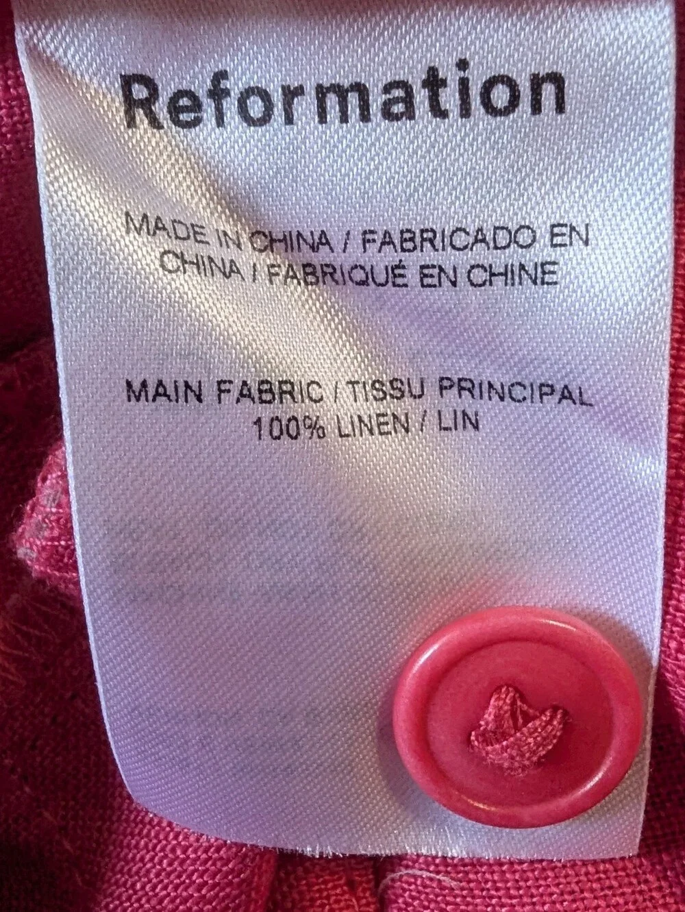 Reformation vesta linen